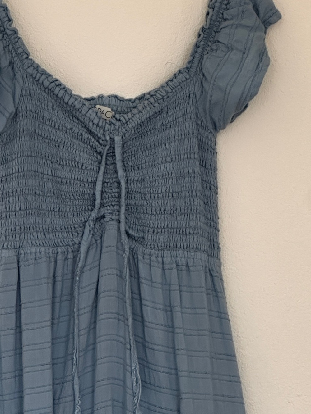 L*Space Blue Smocked Maxi Dress XL Lightweight Women's Summer Dress - Picture 5 of 10